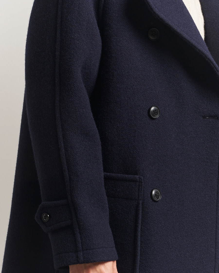 Mies | Takit | Gloverall | Raglan Wool Coat Navy