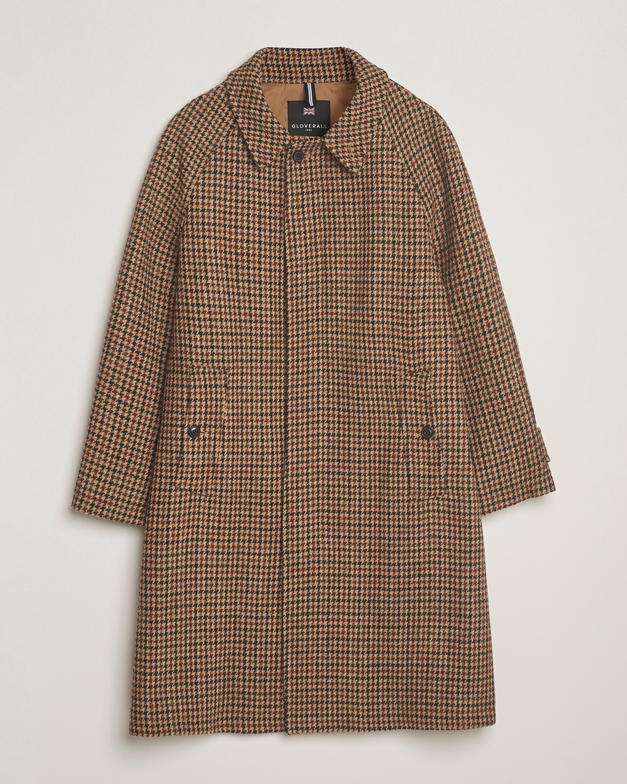 Mies | Takit | Gloverall | Harris Tweed Mac Coat Brown