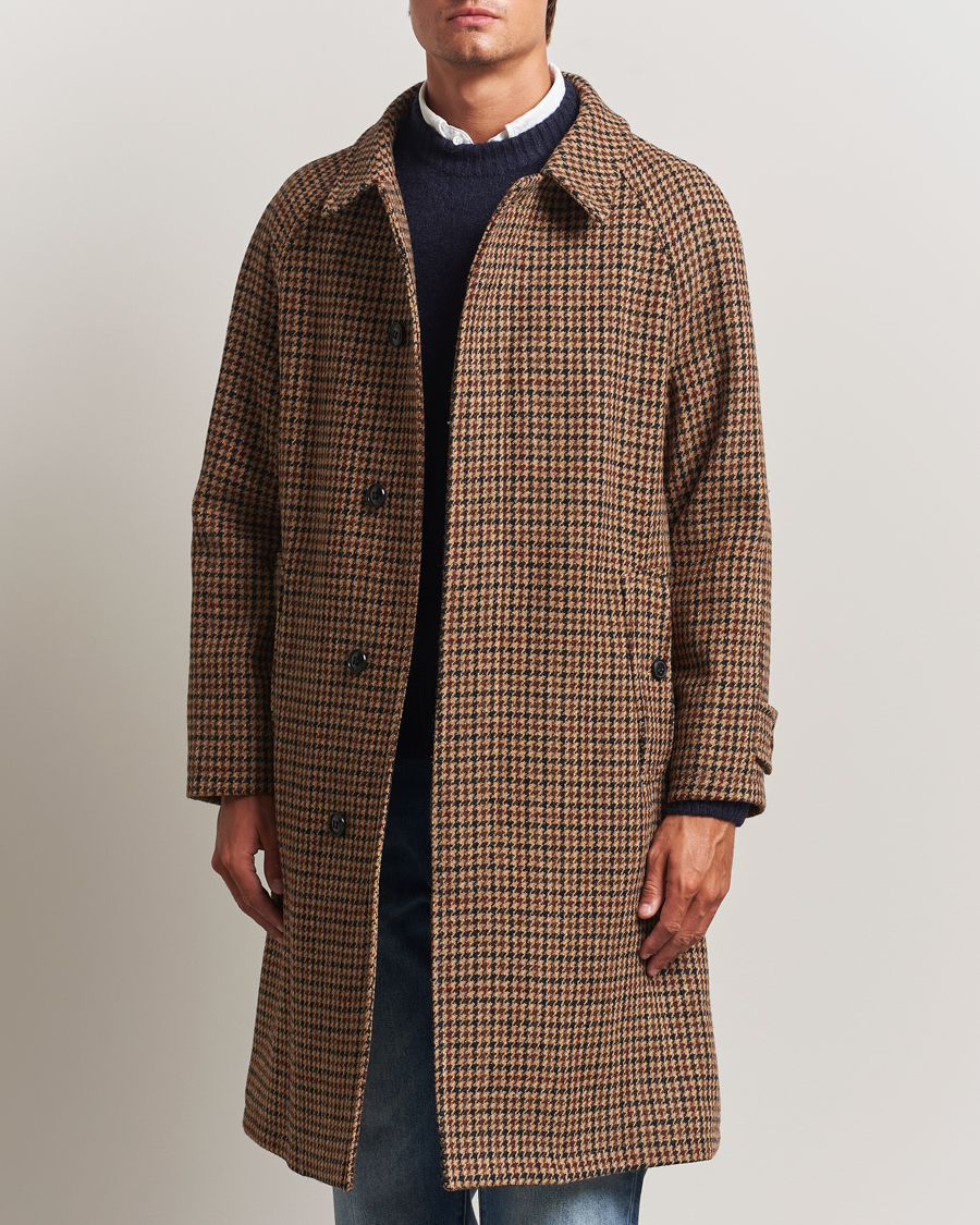 Mies | Takit | Gloverall | Harris Tweed Mac Coat Brown