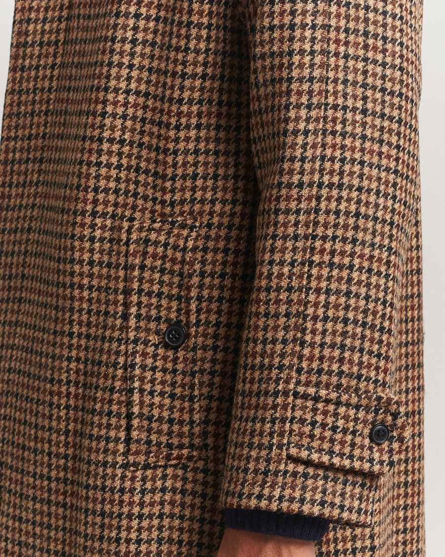 Mies | Takit | Gloverall | Harris Tweed Mac Coat Brown
