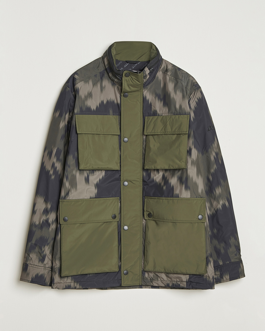 Mies | Takit | J.Lindeberg | Aiden 2L Padded Printed Field Jacket Wrap Forest