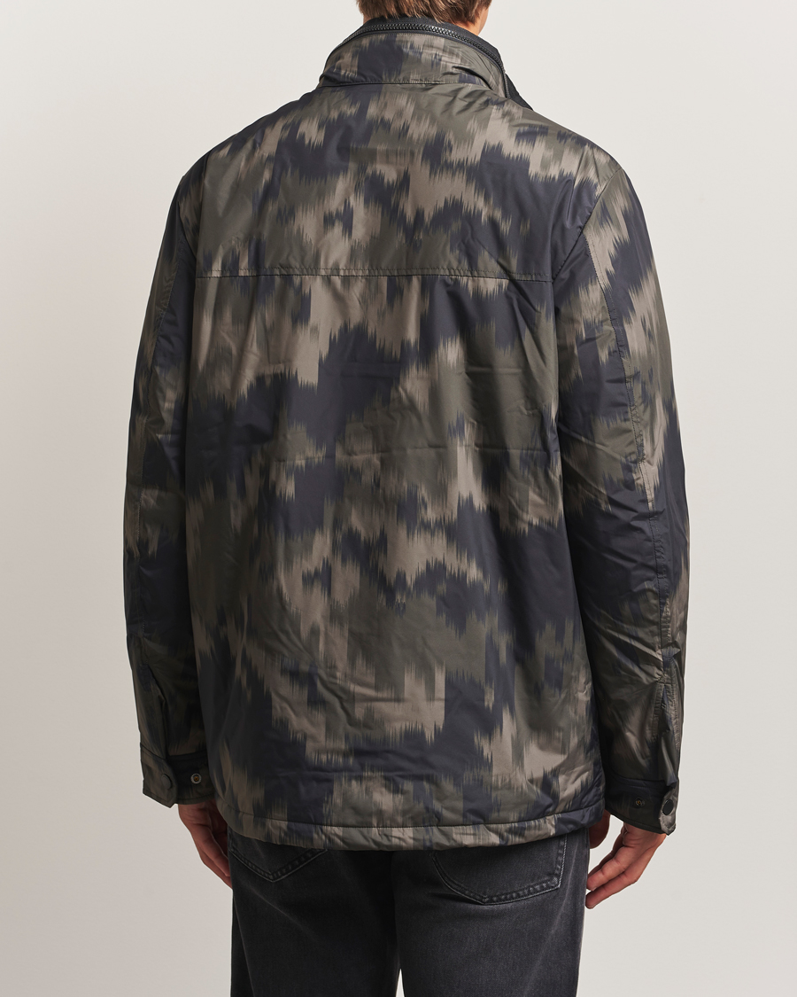 Mies | Takit | J.Lindeberg | Aiden 2L Padded Printed Field Jacket Wrap Forest