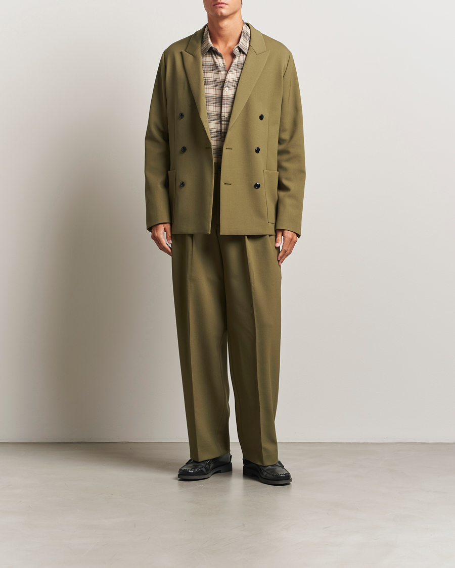Mies | Housut | NN07 | Justin Double Pleated Suit Trousers Firene Green