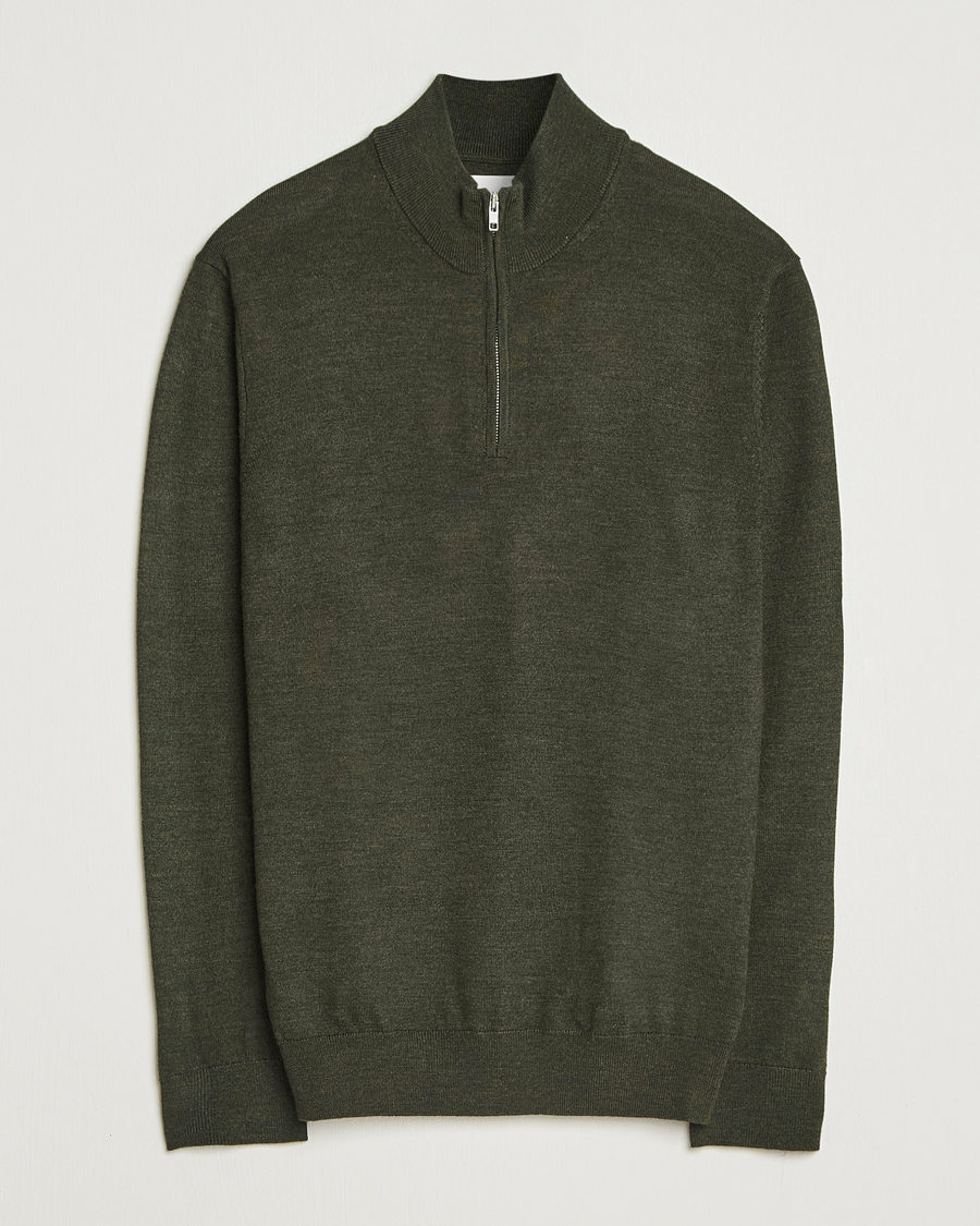 Mies | Puserot | NN07 | Sergio Merino Half Zip Dark Army