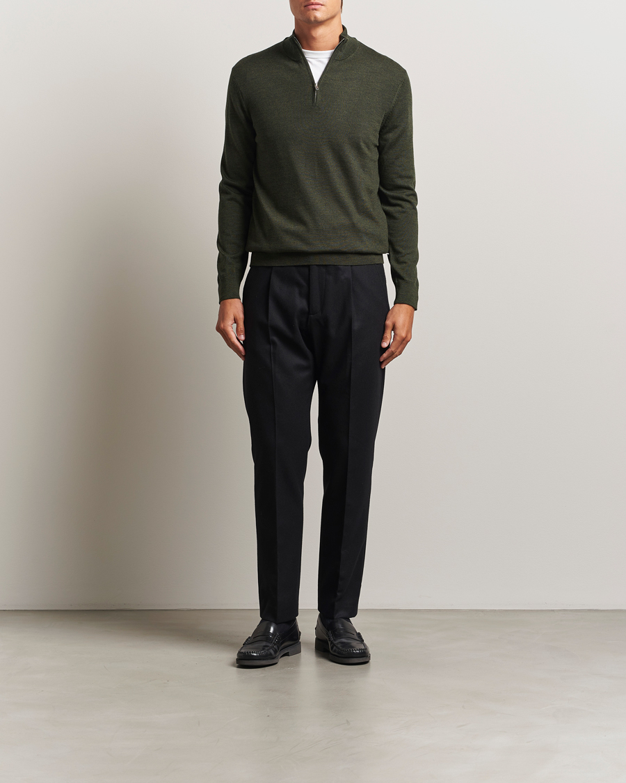 Mies | Puserot | NN07 | Sergio Merino Half Zip Dark Army