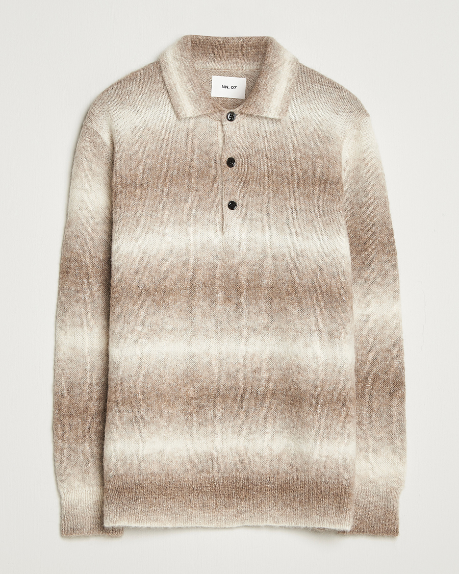 Mies | Puserot | NN07 | Alfie Alpaca Knitted Polo Light Camel
