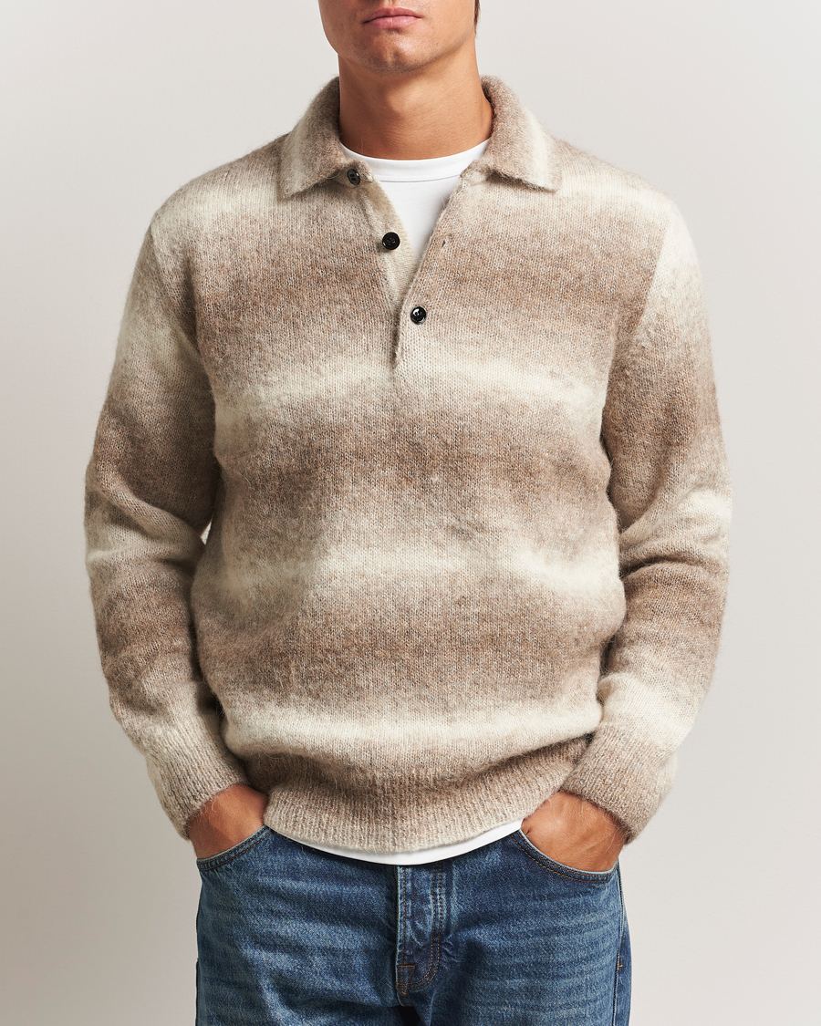 Mies | Puserot | NN07 | Alfie Alpaca Knitted Polo Light Camel