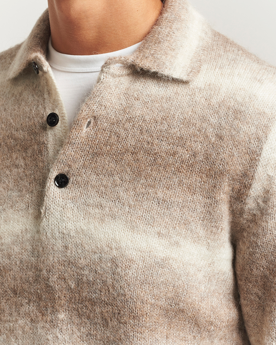 Mies | Puserot | NN07 | Alfie Alpaca Knitted Polo Light Camel