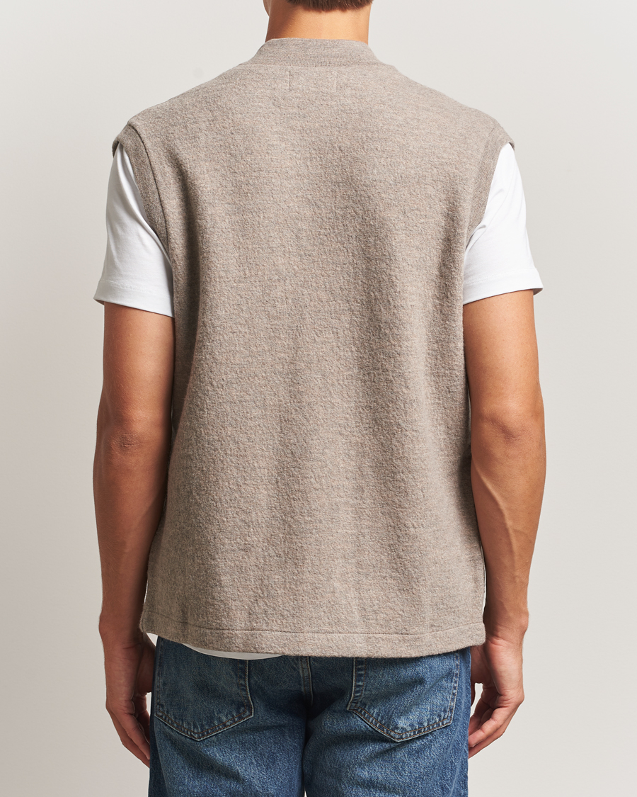 Mies | Puserot | NN07 | Boiled Wool Vest Khaki Beige