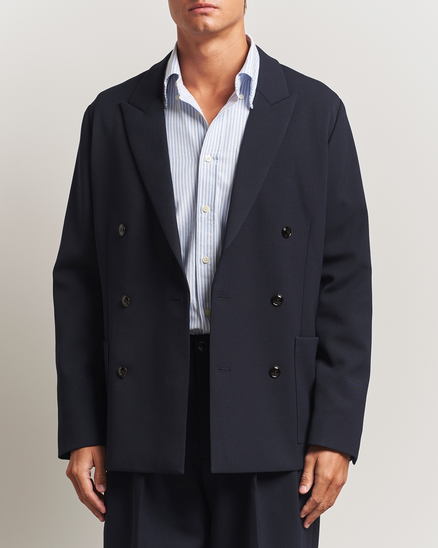 Mies | Pikkutakit | NN07 | Jordin Wool Double Breasted Blazer Deep Navy