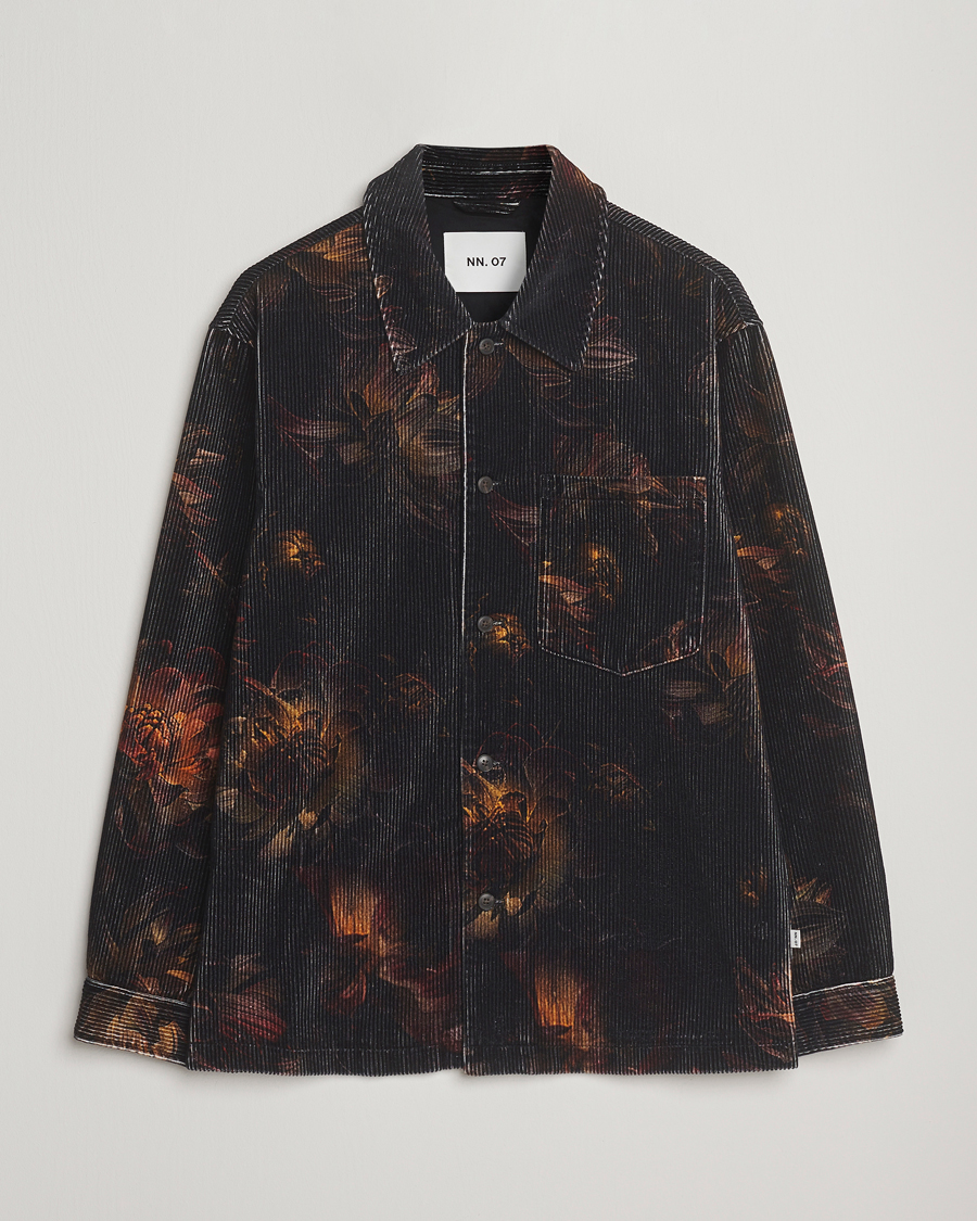 Mies | Kauluspaidat | NN07 | Blaze Printed Corduroy Overshirt Multi