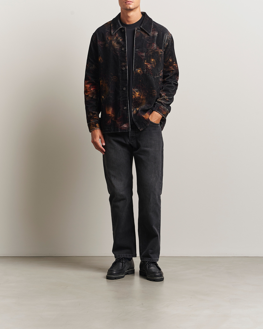 Mies | Kauluspaidat | NN07 | Blaze Printed Corduroy Overshirt Multi