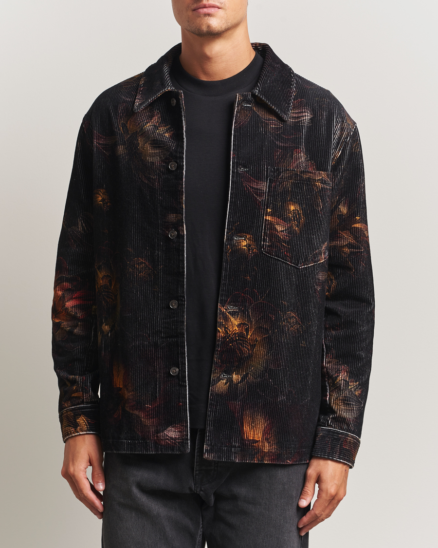 Mies | Kauluspaidat | NN07 | Blaze Printed Corduroy Overshirt Multi