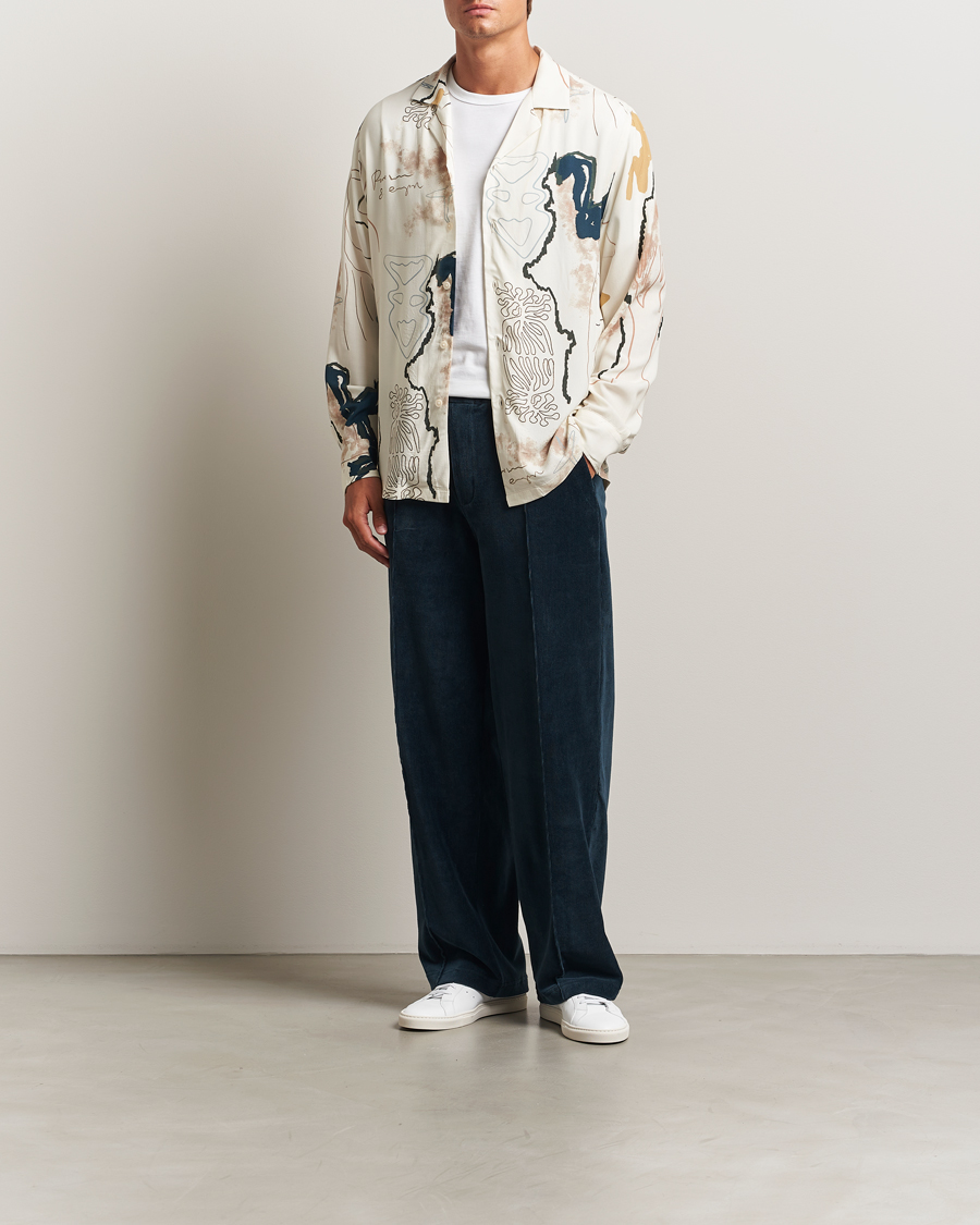 Mies | Kauluspaidat | OAS | Brillo Viscose Shirt Beige