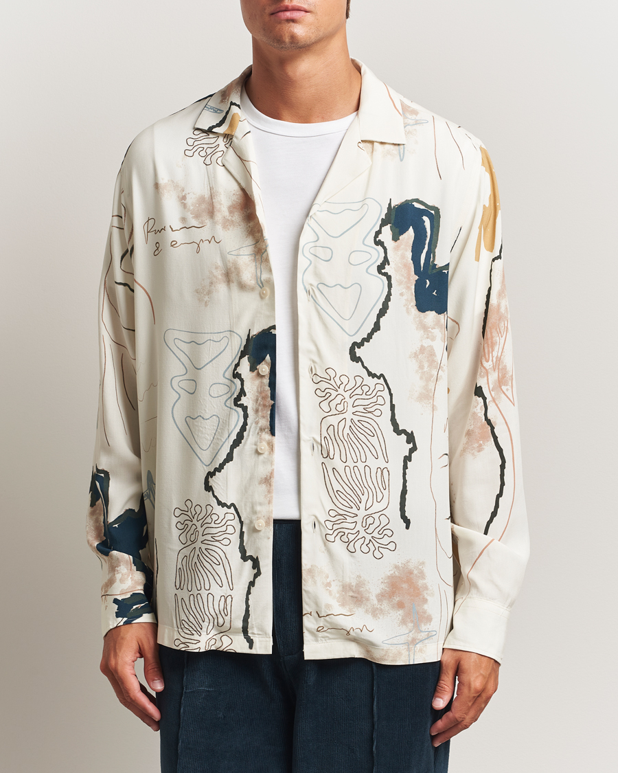 Mies | Kauluspaidat | OAS | Brillo Viscose Shirt Beige
