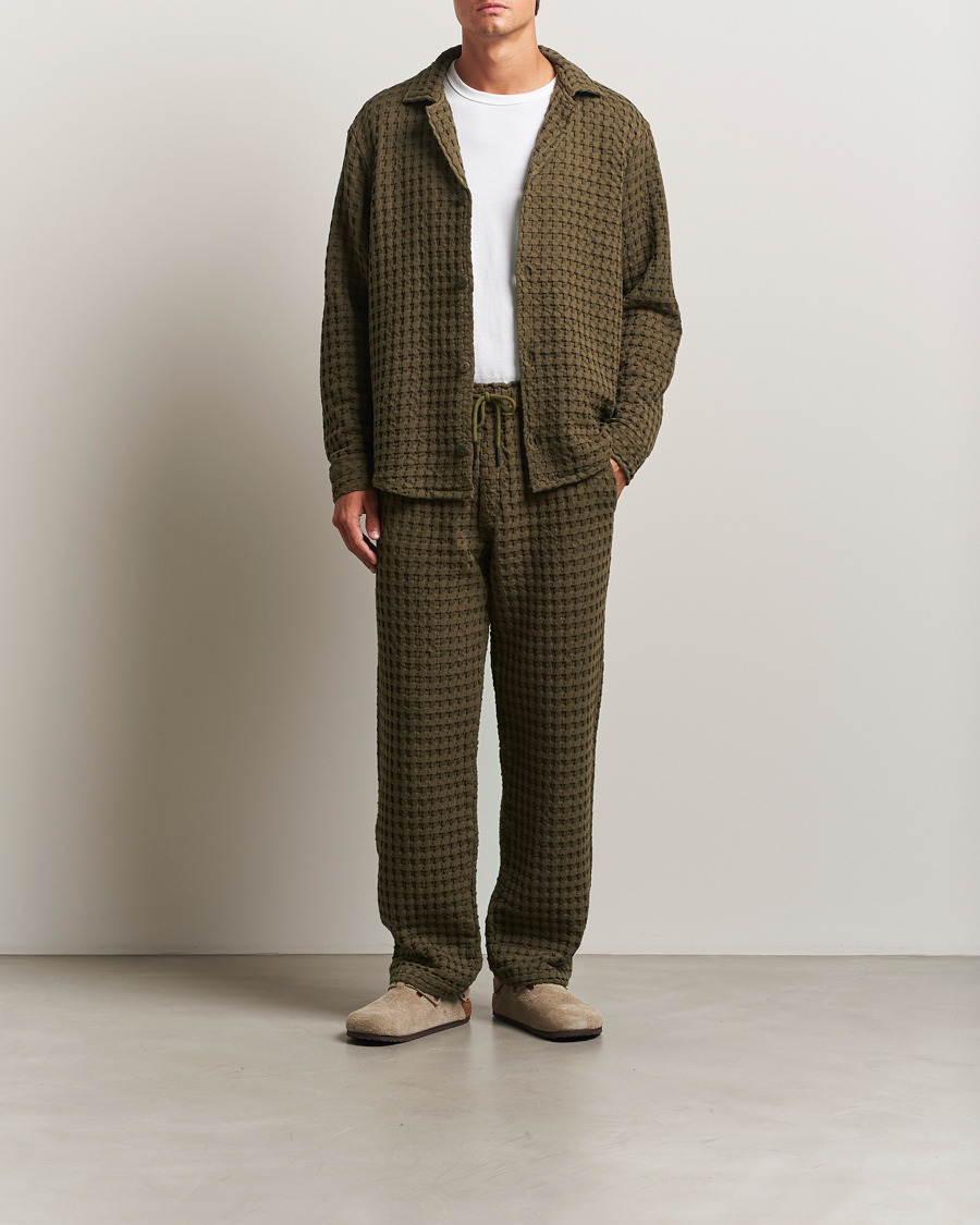 Mies | Housut | OAS | Turtle Ayora Waffle Pants Dark Green