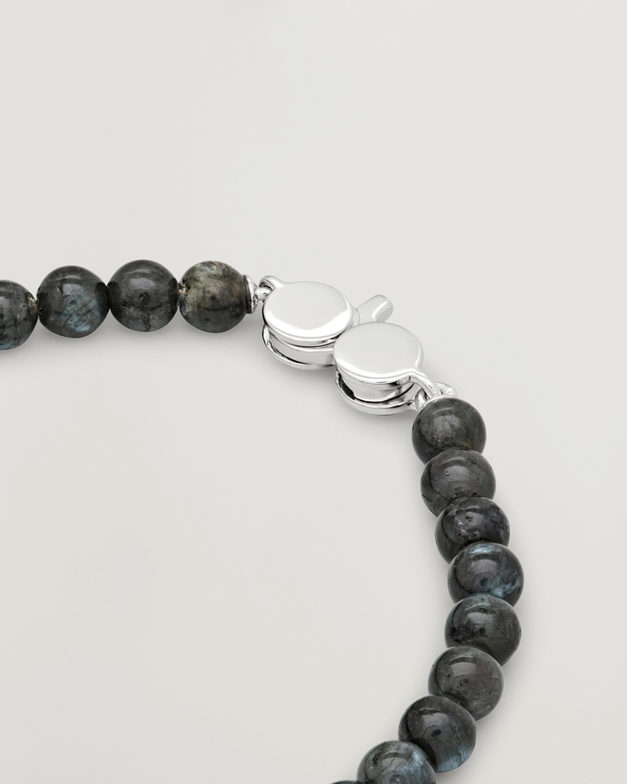 Mies | Korut | Tom Wood | Cove Bracelet Slim Black Larvikite