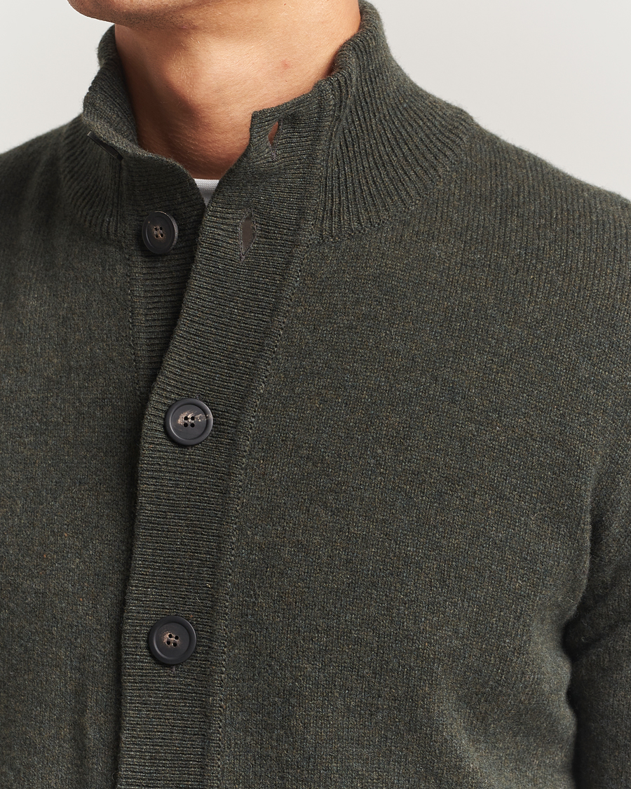 Mies | Puserot | Altea | Shetland Cardigan Dark Green