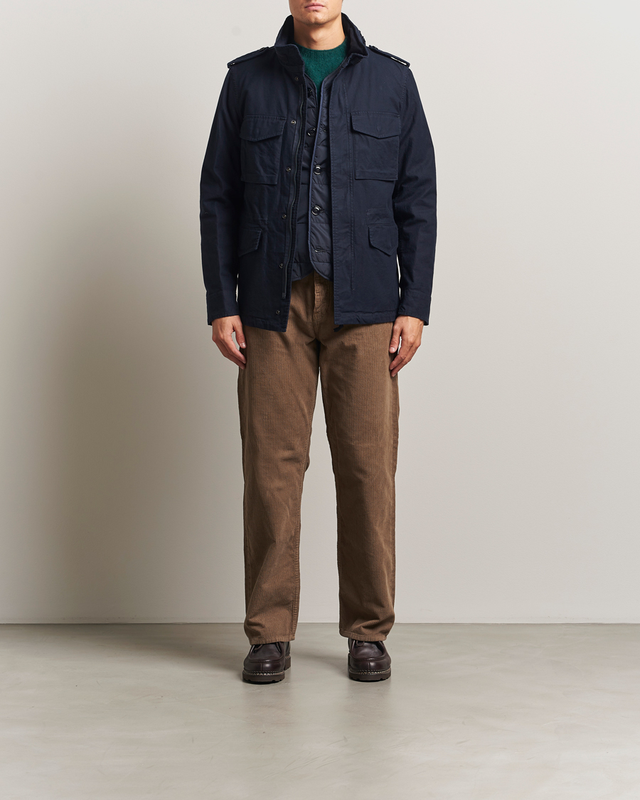 Mies | Takit | Aspesi | Lined Cotton Field Jacket Navy