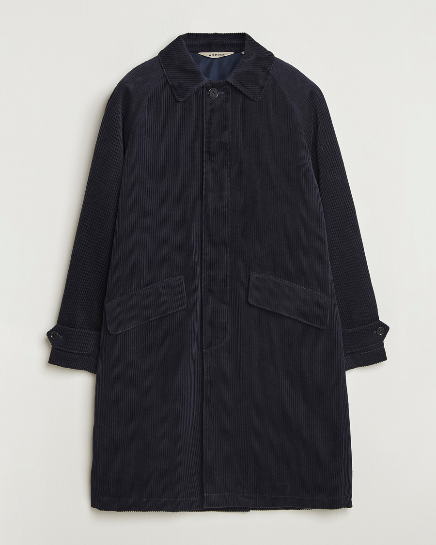 Mies | Takit | Aspesi | Corduroy Raglan Coat Navy