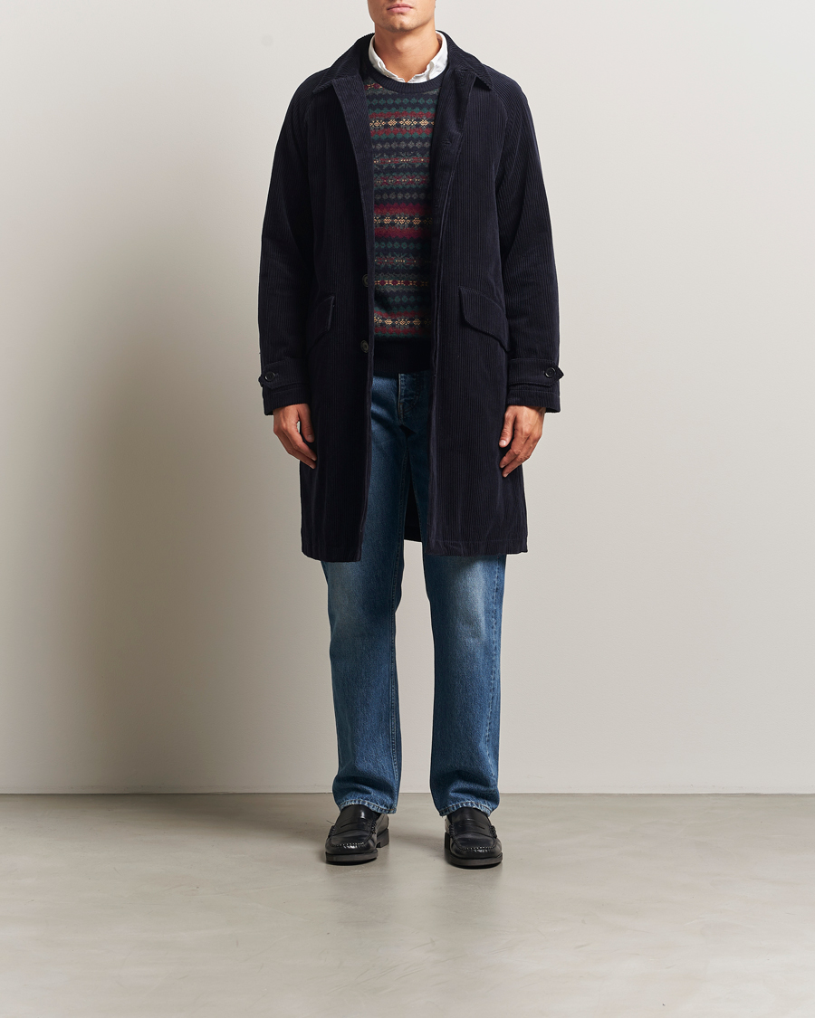 Mies | Takit | Aspesi | Corduroy Raglan Coat Navy