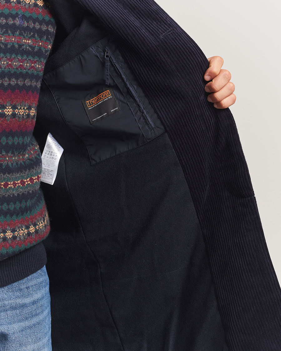 Mies | Takit | Aspesi | Corduroy Raglan Coat Navy