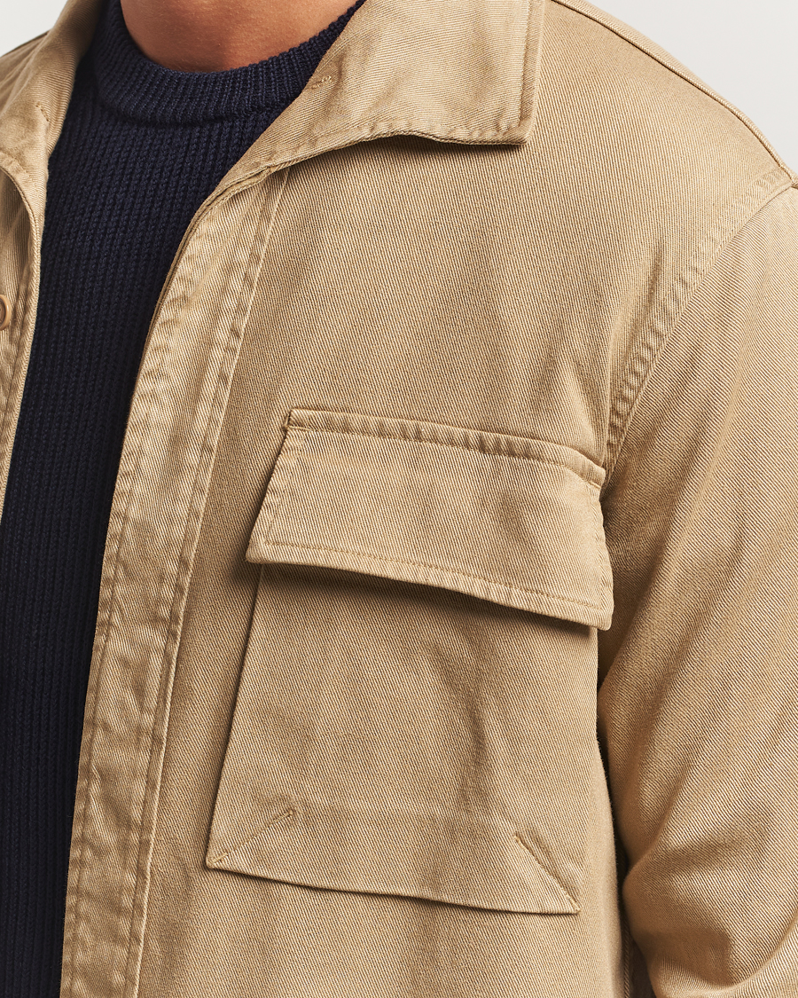 Mies | Kauluspaidat | Aspesi | Twill Cotton Overshirt Beige