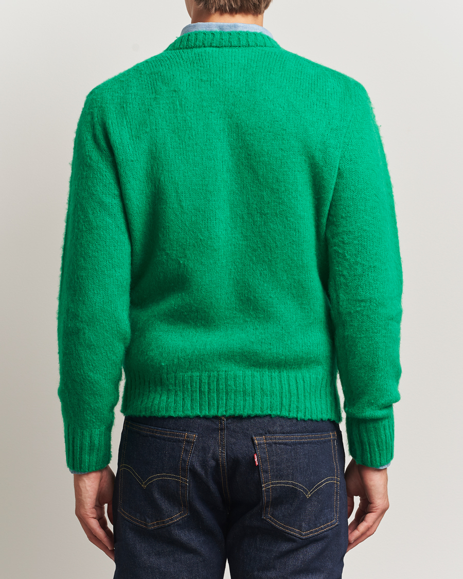 Mies | Puserot | Aspesi | Brushed Shetland Sweater Green