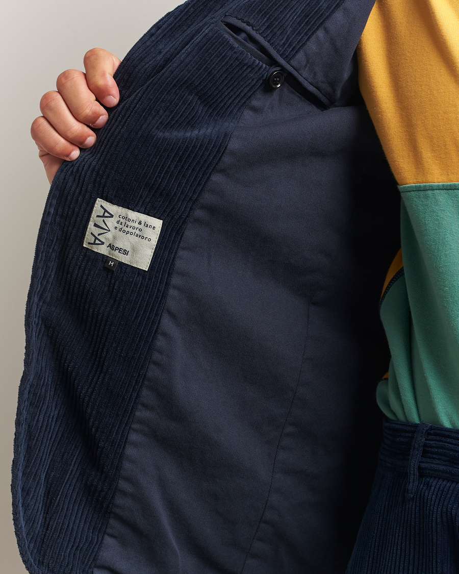 Mies | Pikkutakit | Aspesi | Corduroy Blazer Navy