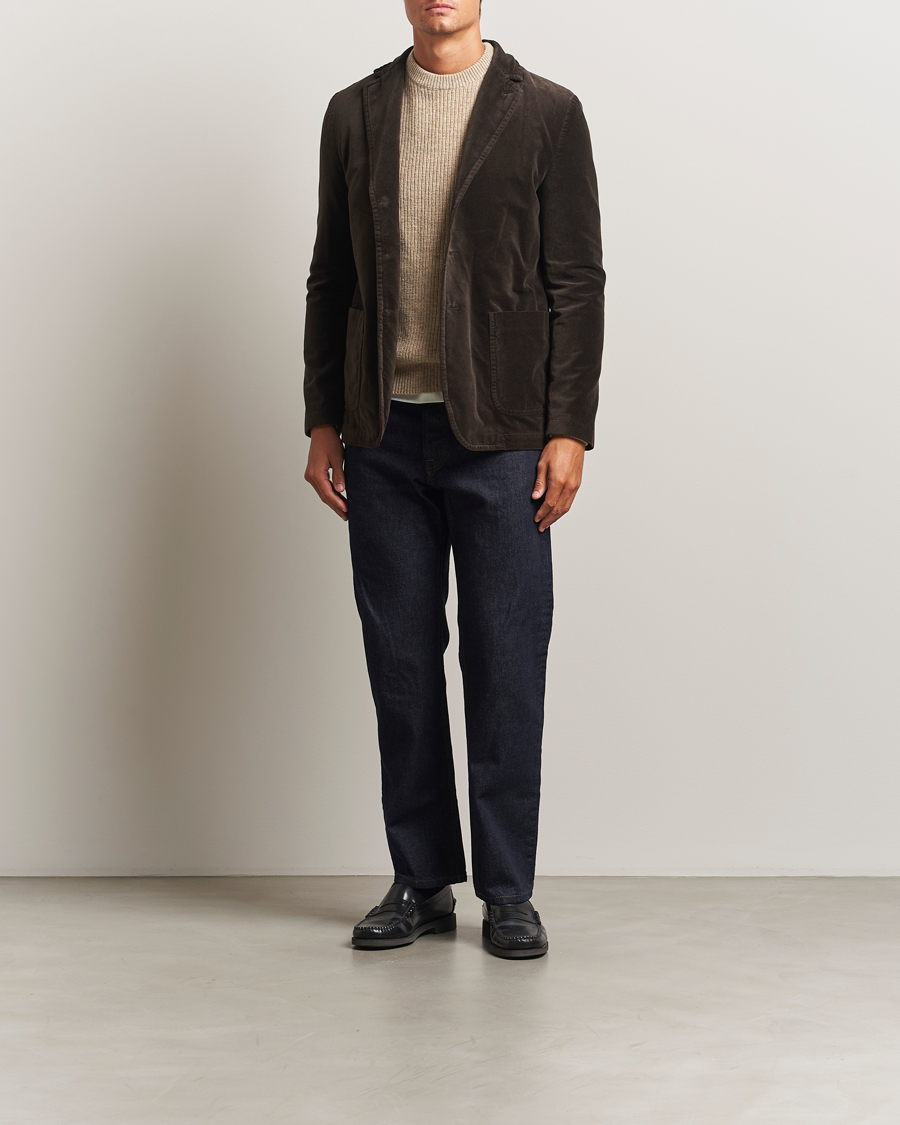 Mies | Pikkutakit | Aspesi | Soft Velvet Blazer Dark Brown