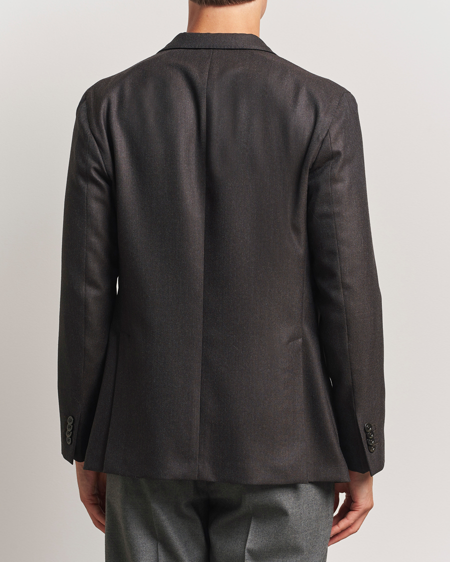 Mies | Pikkutakit | Boglioli | K Jacket Wool Hopsack Blazer Dark Brown