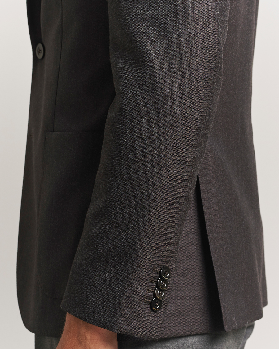 Mies | Pikkutakit | Boglioli | K Jacket Wool Hopsack Blazer Dark Brown