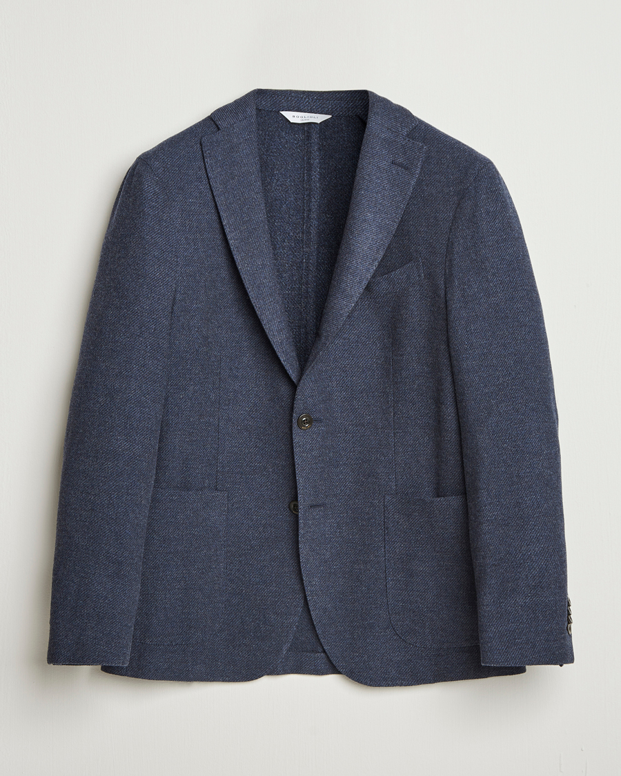Mies | Pikkutakit | Boglioli | K Jacket Cashmere/Wool Twill Blazer Dark Blue