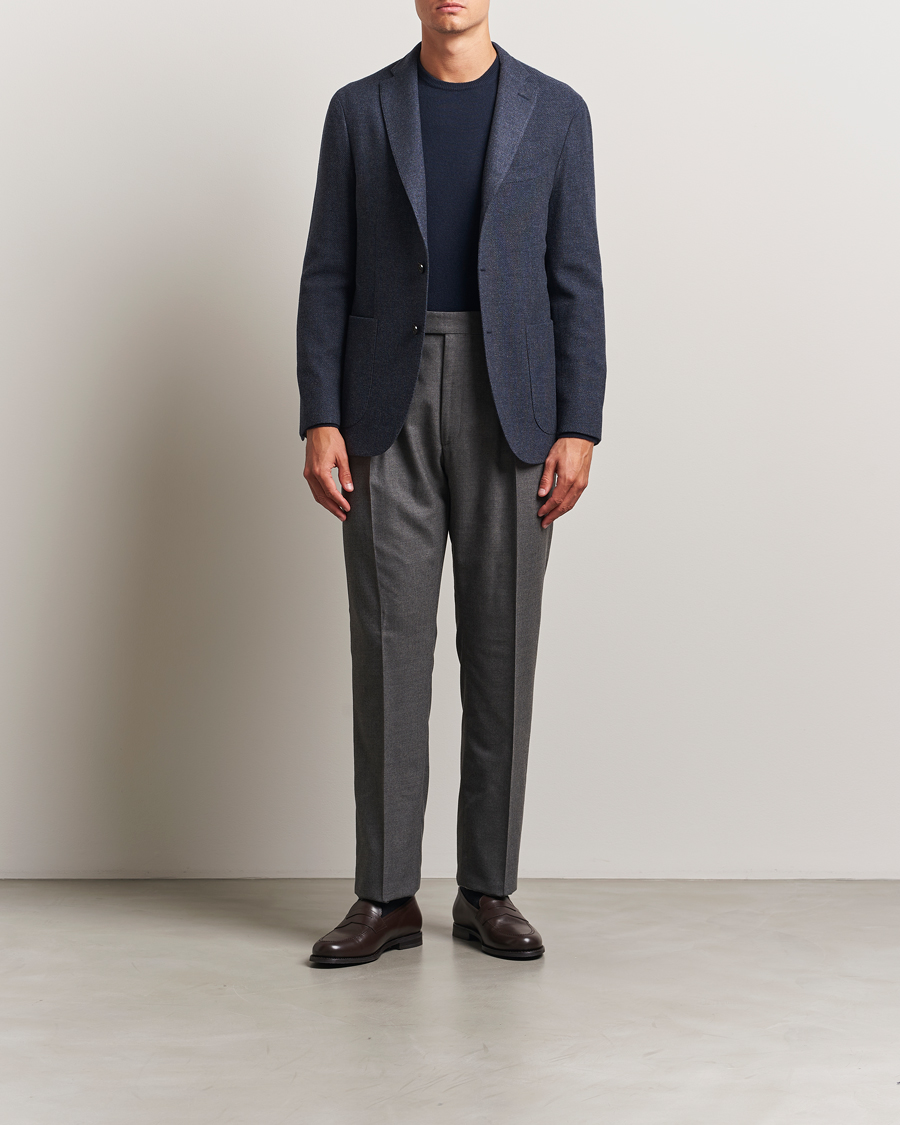 Mies | Pikkutakit | Boglioli | K Jacket Cashmere/Wool Twill Blazer Dark Blue