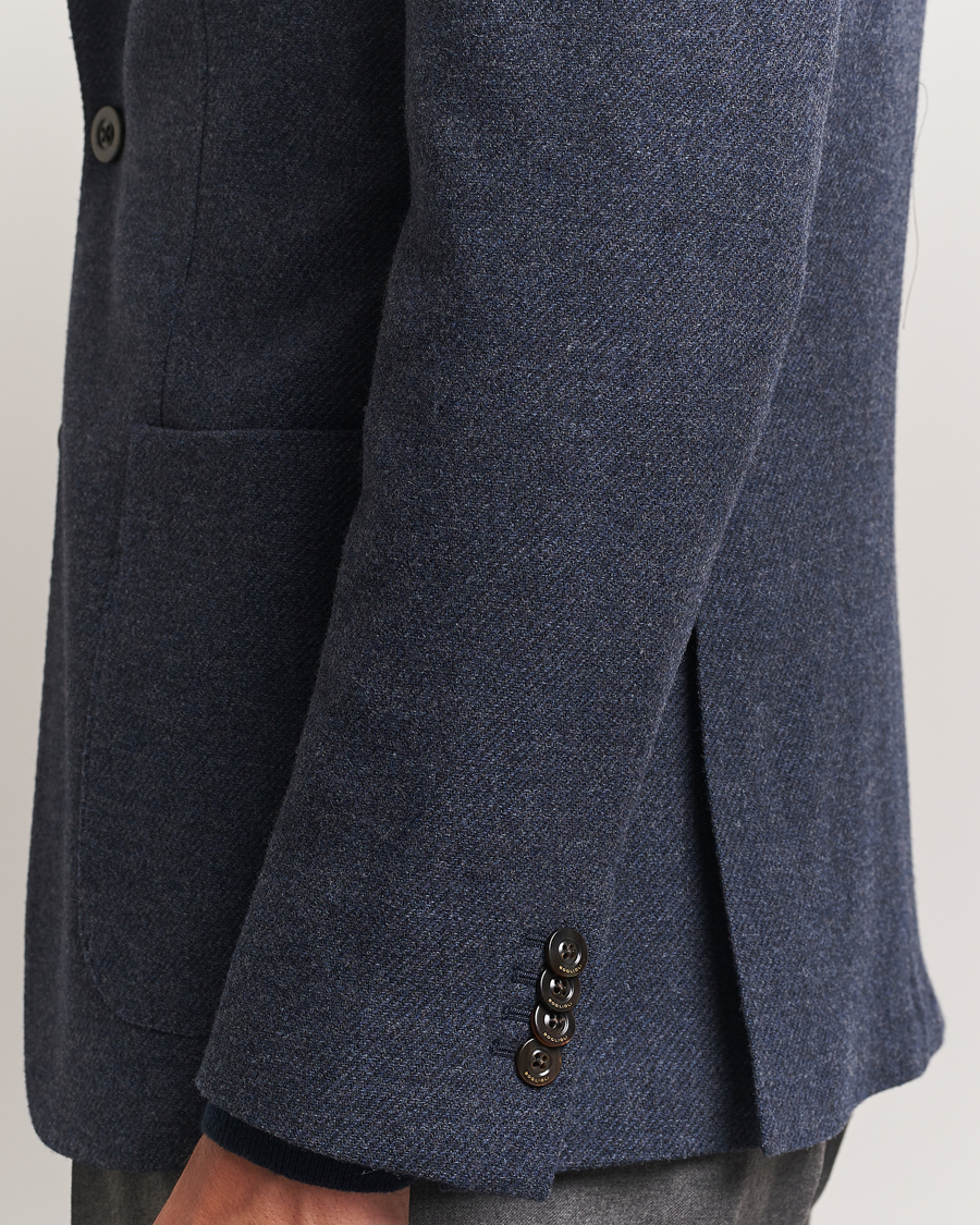 Mies | Pikkutakit | Boglioli | K Jacket Cashmere/Wool Twill Blazer Dark Blue