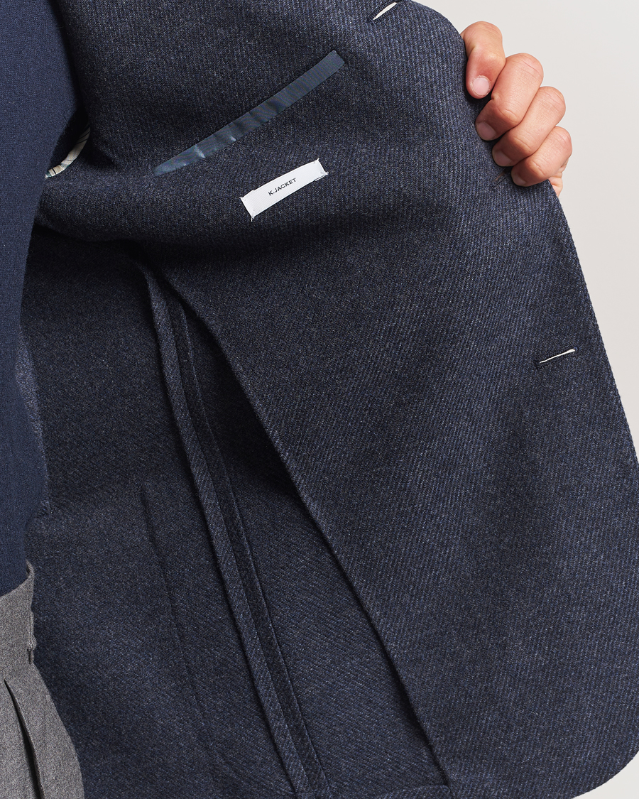 Mies | Pikkutakit | Boglioli | K Jacket Cashmere/Wool Twill Blazer Dark Blue