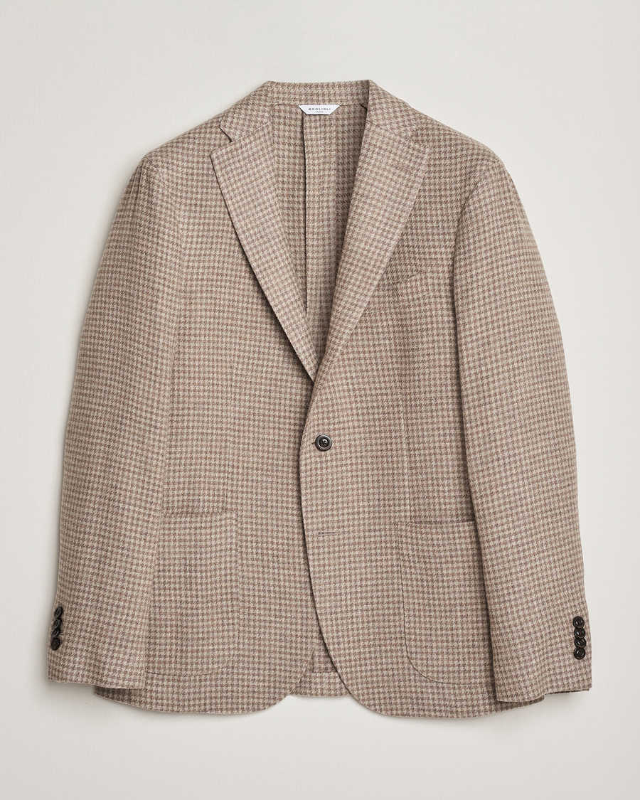Mies | Pikkutakit | Boglioli | K Jacket Cashmere/Wool Houndstooth Blazer Beige