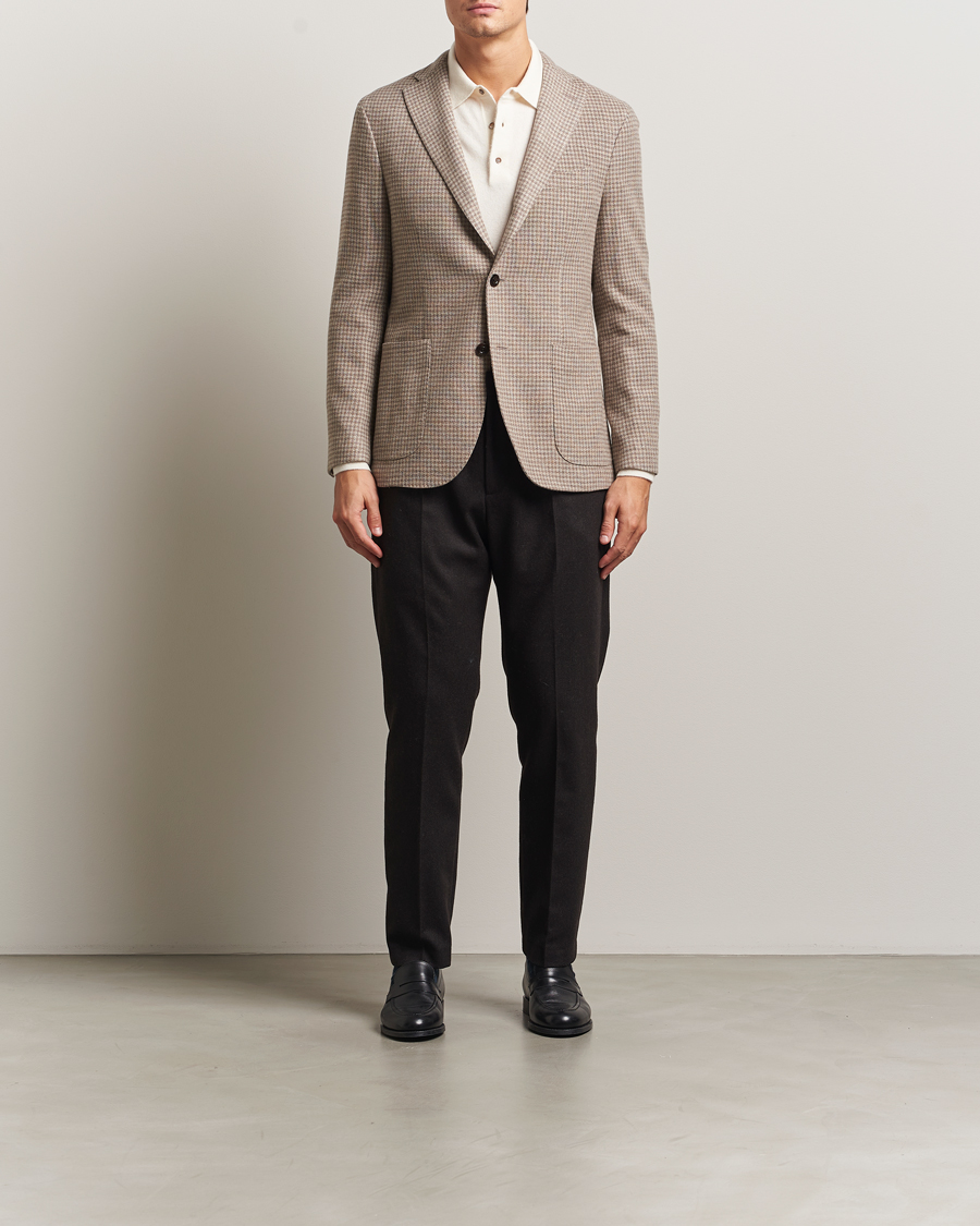 Mies | Pikkutakit | Boglioli | K Jacket Cashmere/Wool Houndstooth Blazer Beige
