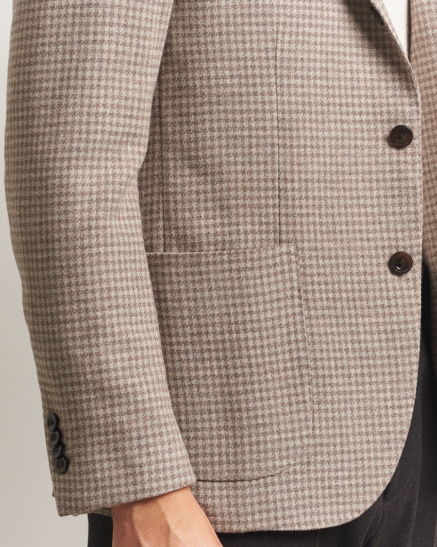Mies | Pikkutakit | Boglioli | K Jacket Cashmere/Wool Houndstooth Blazer Beige