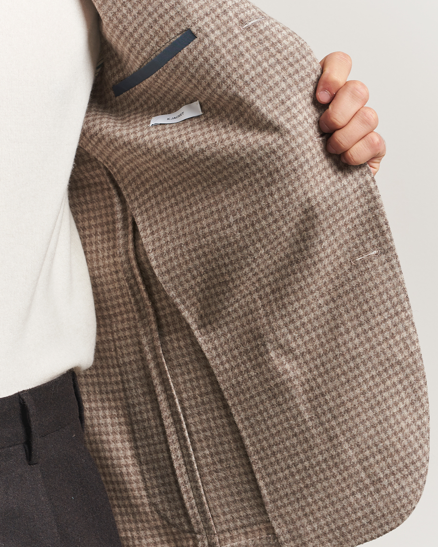 Mies | Pikkutakit | Boglioli | K Jacket Cashmere/Wool Houndstooth Blazer Beige