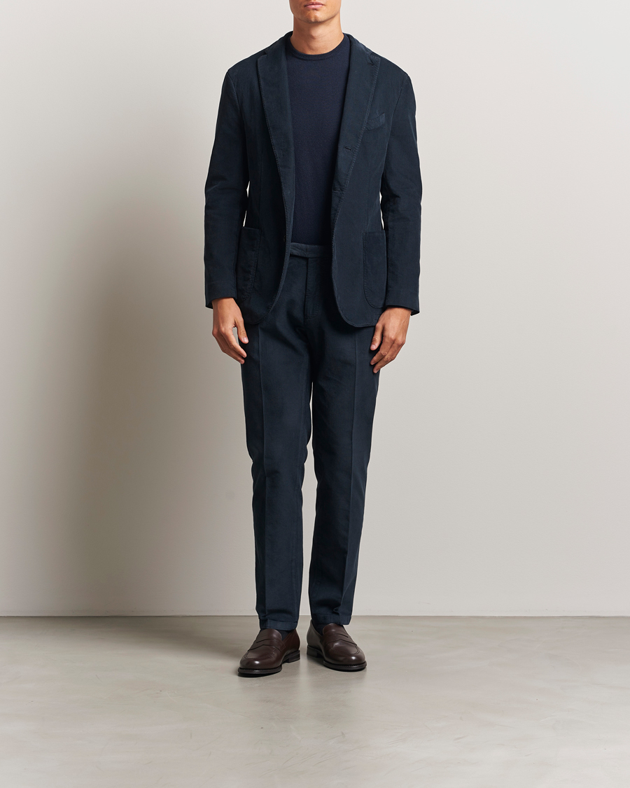 Mies | Puvut | Boglioli | K Jacket Baby Corduroy Suit Navy