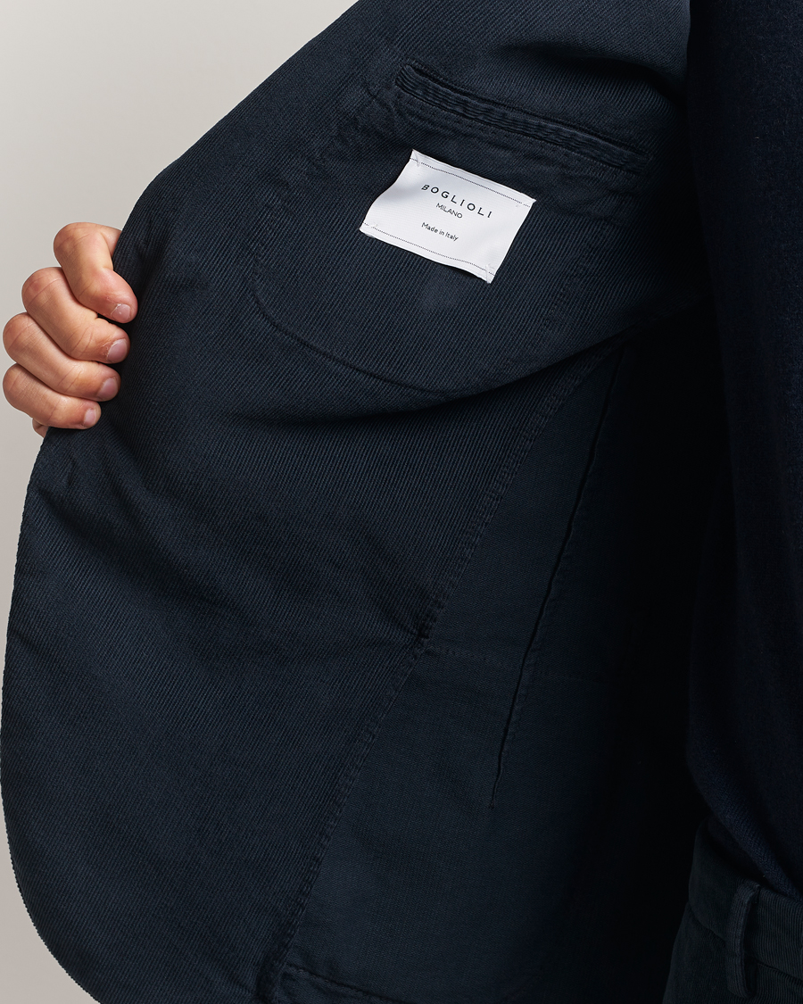 Mies | Puvut | Boglioli | K Jacket Baby Corduroy Suit Navy