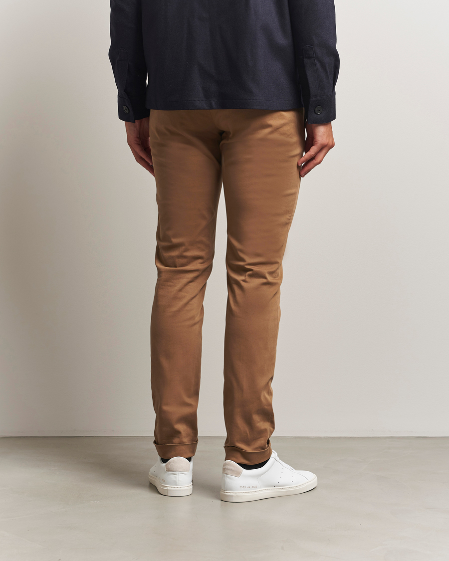Mies | Housut | Briglia 1949 | Slim Fit Cotton Stretch Chino Mid Brown