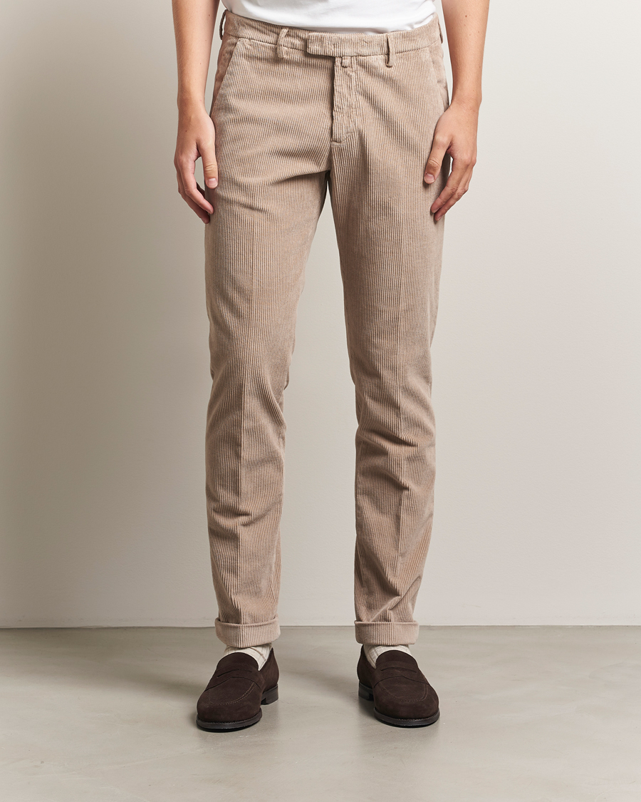 Mies | Housut | Briglia 1949 | Slim Fit Corduroy Trousers Beige