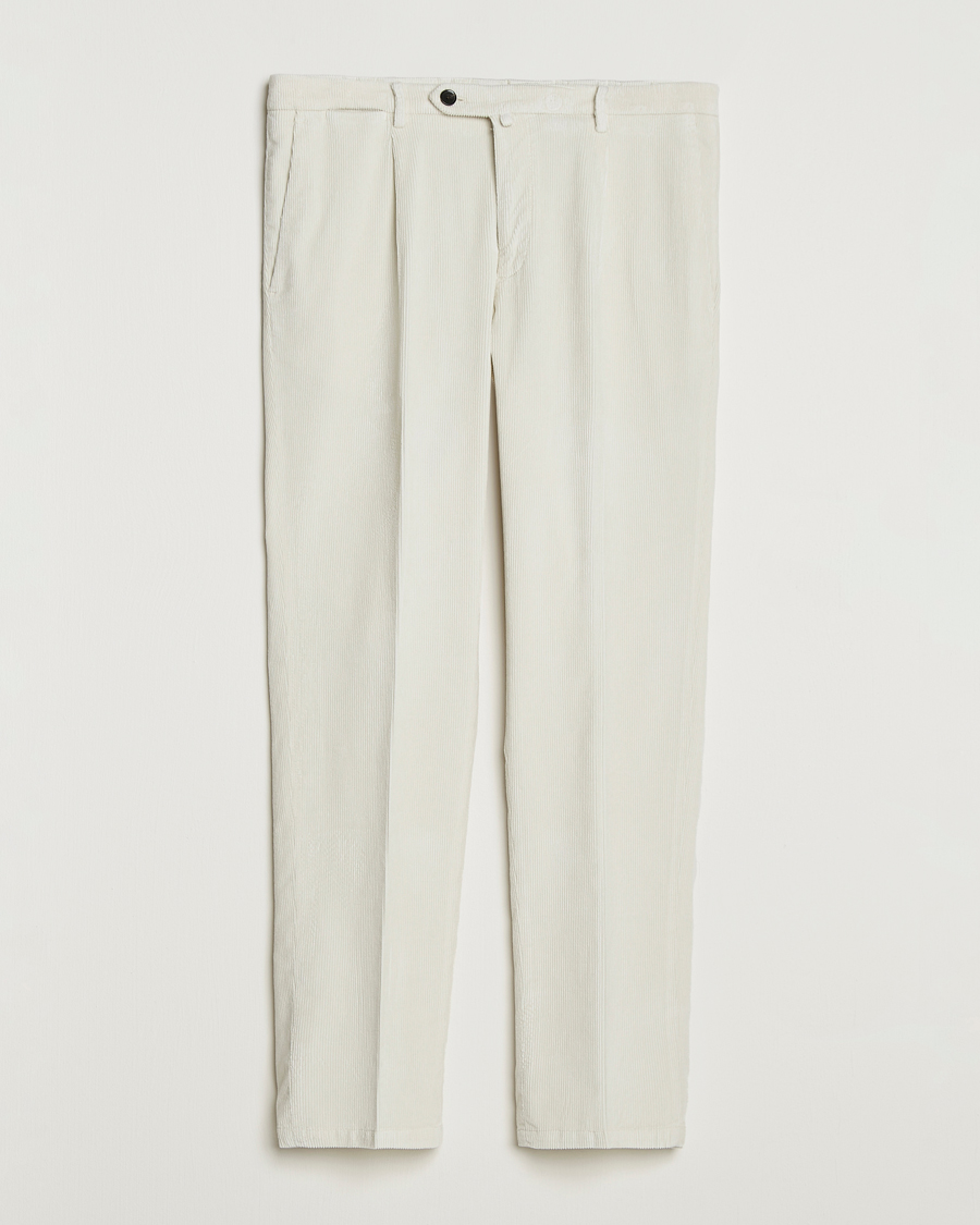 Mies | Housut | Briglia 1949 | Easy Fit Corduroy Trousers Off White