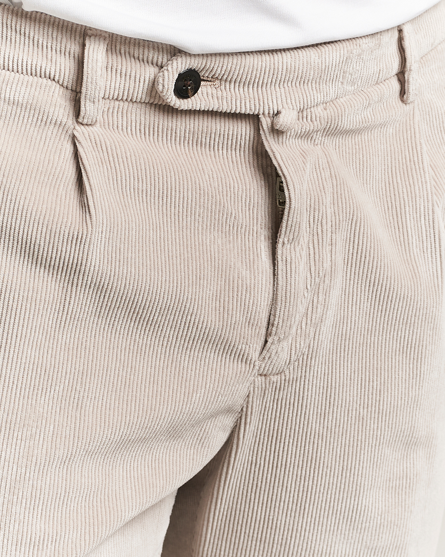 Mies | Housut | Briglia 1949 | Easy Fit Corduroy Trousers Beige