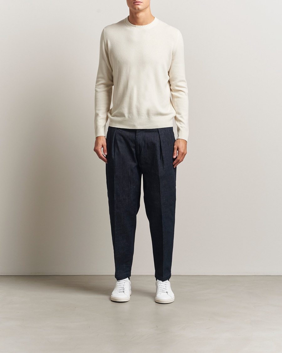 Mies | Housut | Briglia 1949 | Portobello Loose Fit Denim Trousers Dark Blue