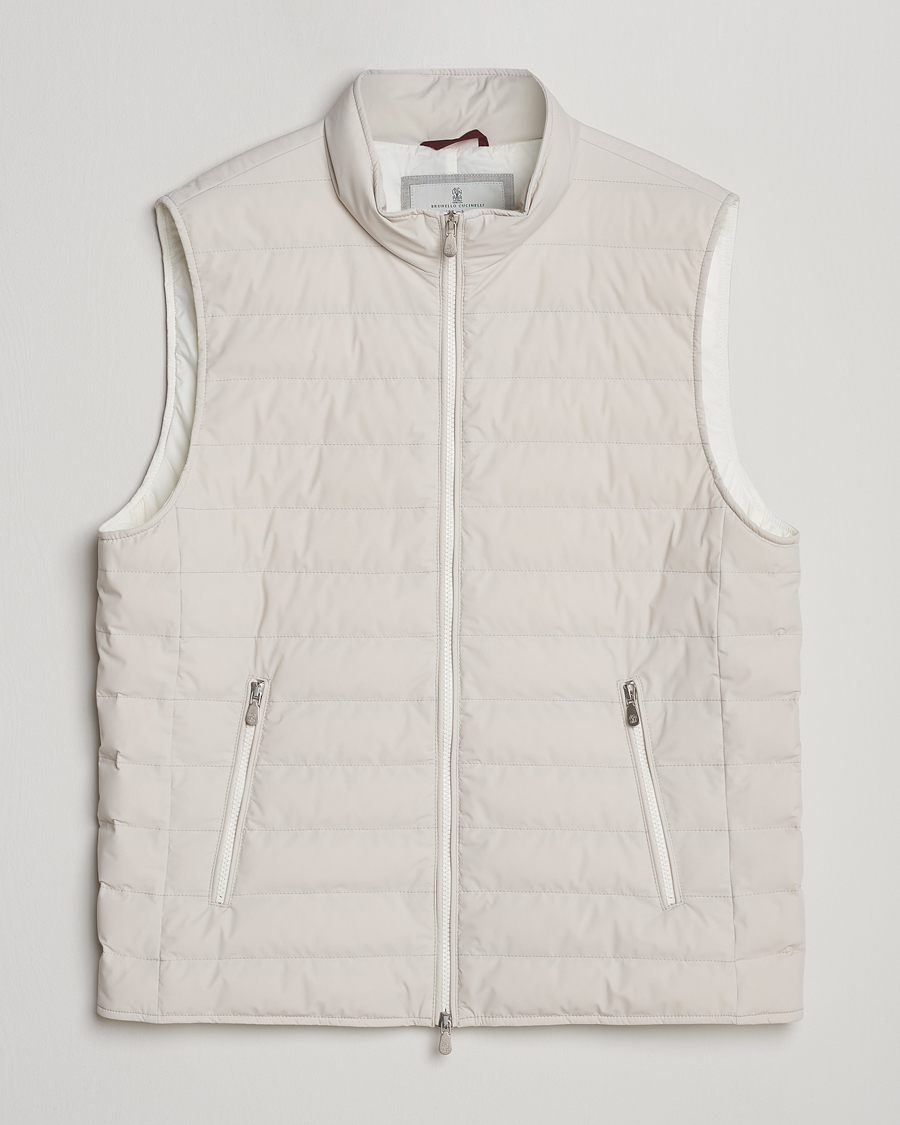 Mies | Takit | Brunello Cucinelli | Nylon Gilet Light Beige