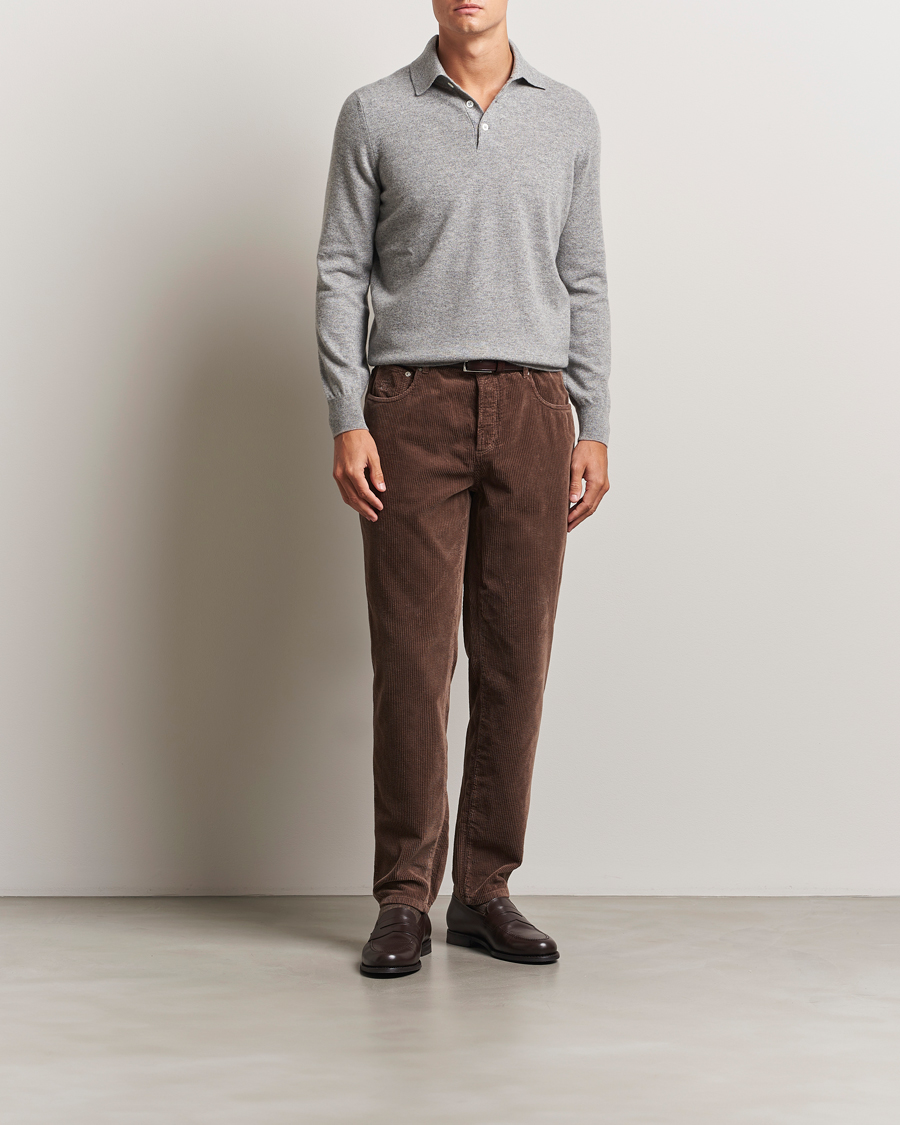 Mies | Housut | Brunello Cucinelli | Leisure Fit Corduroy 5-Pocket Pants Taupe
