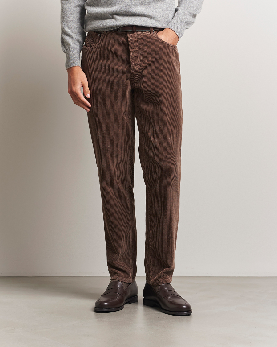 Mies | Housut | Brunello Cucinelli | Leisure Fit Corduroy 5-Pocket Pants Taupe